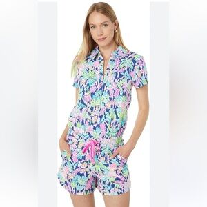 Lilly Pulitzer Jorgie romper Oyster Bay Navy Seen and Herd